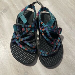Chaco Blue Black Kids Sandals Sz 2